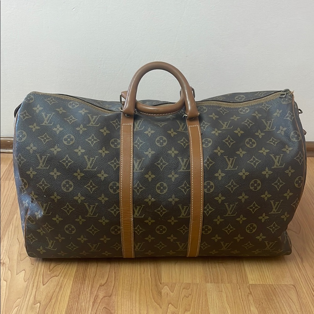 Vintage Louis Vuitton Brown Monogram Keepall 50